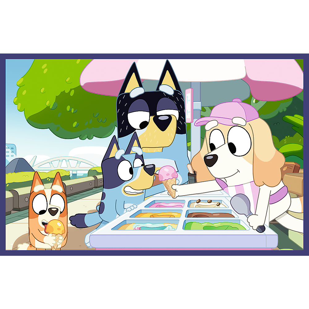 Puzzle 2x24 dílků Veselá Bluey – BBC Bluey Trefl