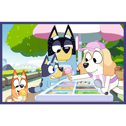 Puzzle 2x24 dílků Veselá Bluey – BBC Bluey Trefl
