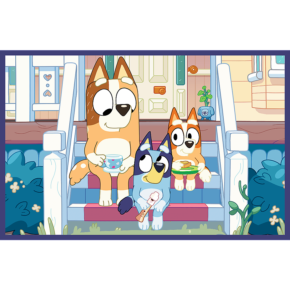 Puzzle 2x24 dílků Veselá Bluey – BBC Bluey Trefl