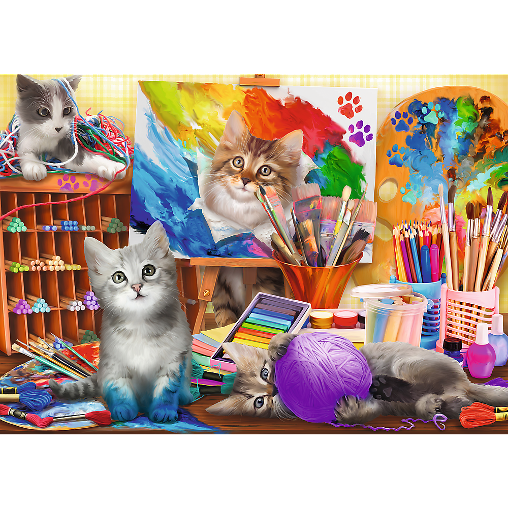 Puzzle 2x500 dílků Umění malování malířská dílna FSC
