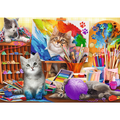 Puzzle 2x500 dílků Umění malování malířská dílna FSC