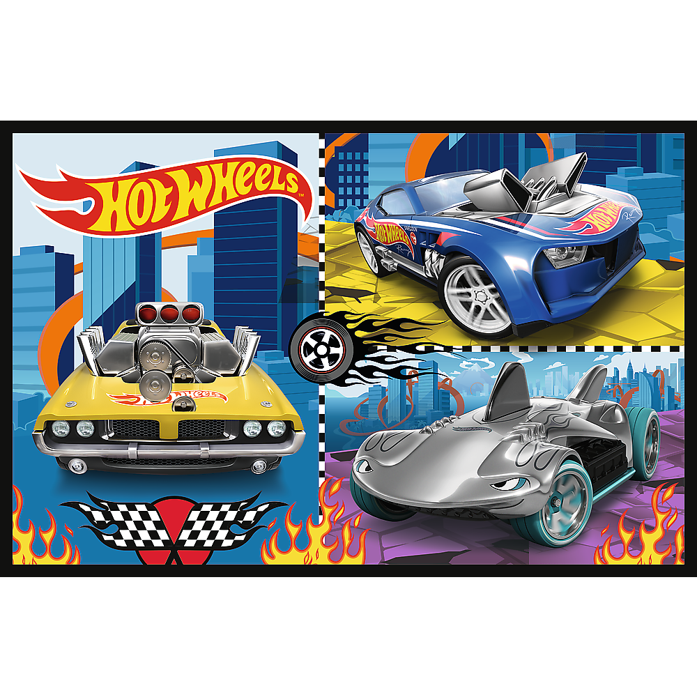 Puzzle 2x70 dílků autíčka – Hot Wheels Trefl