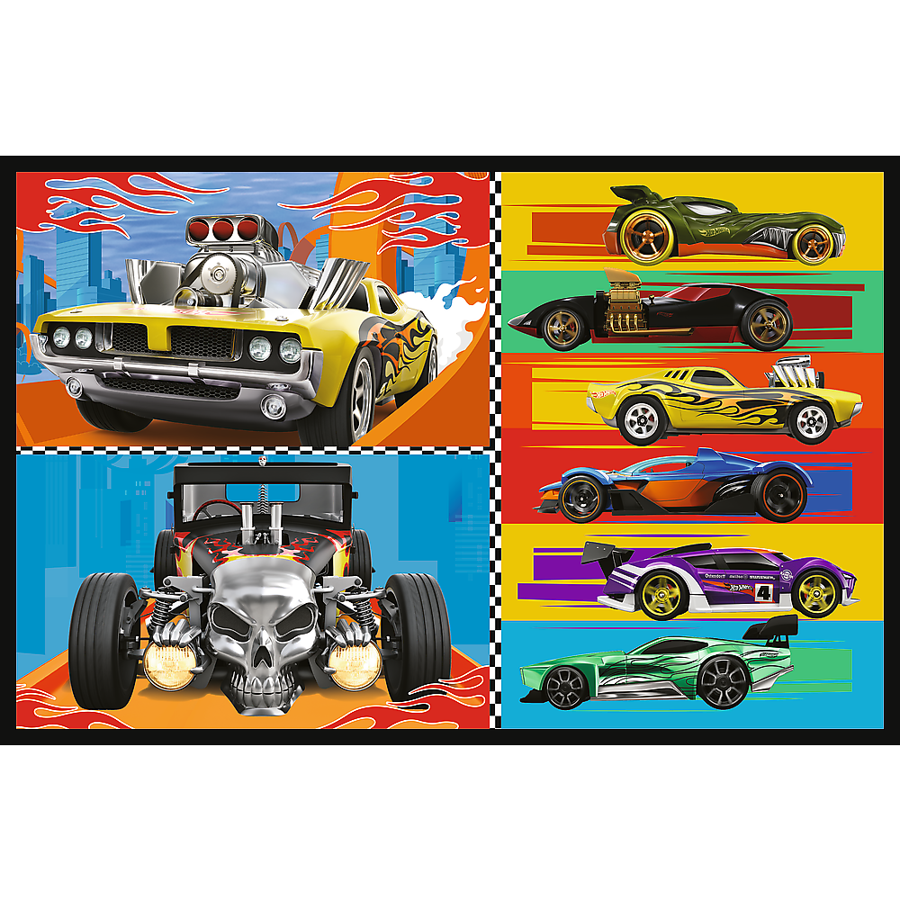Puzzle 2x70 dílků autíčka – Hot Wheels Trefl