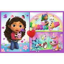 Puzzle 2x70 dílků Kočičí domeček Gabby – Trefl