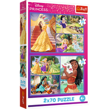 Puzzle 2x70 dílků pohádkové princezny – Disney Princess
