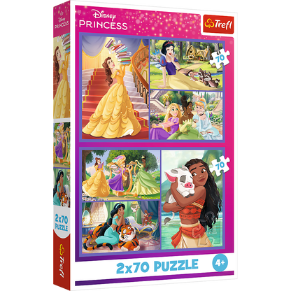 Puzzle 2x70 dílků pohádkové princezny – Disney Princess