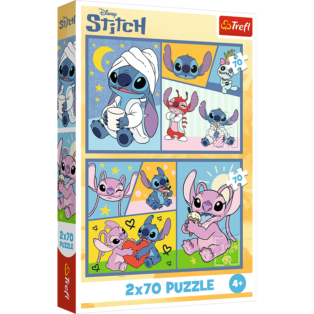 Puzzle 2x70 dílků se Stitchem – Disney Lilo and Stitch Trefl