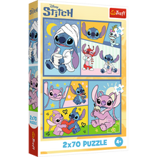 Puzzle 2x70 dílků se Stitchem – Disney Lilo and Stitch Trefl