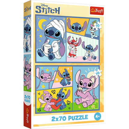 Puzzle 2x70 dílků se Stitchem – Disney Lilo and Stitch Trefl