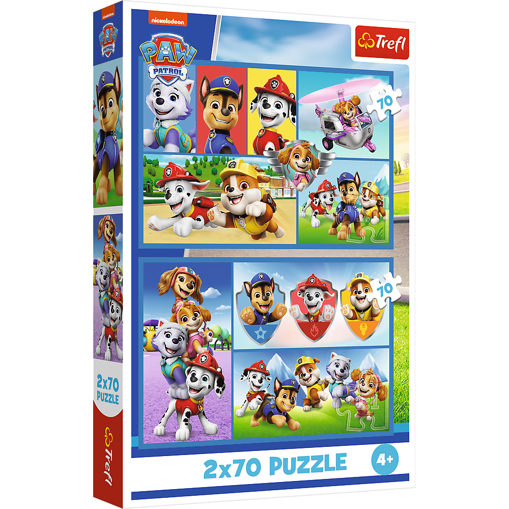 Puzzle 2x70 dílků Tlapková patrola – Trefl