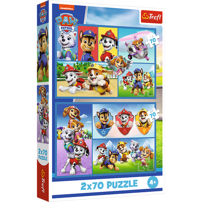 Puzzle 2x70 dílků Tlapková patrola – Trefl