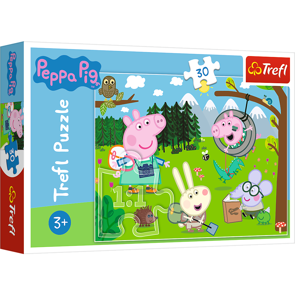 Puzzle 30 dílků Lesní výprava – Peppa Pig | Trefl 18245