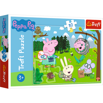 Puzzle 30 dílků Lesní výprava – Peppa Pig | Trefl 18245