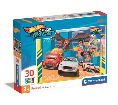 Puzzle 30 dílků Super Color Hot Wheels – Clementoni