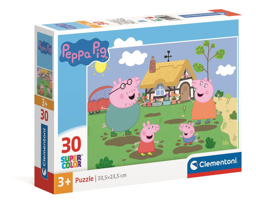 Puzzle 30 dílků Super Color Prasátko Peppa – Clementoni