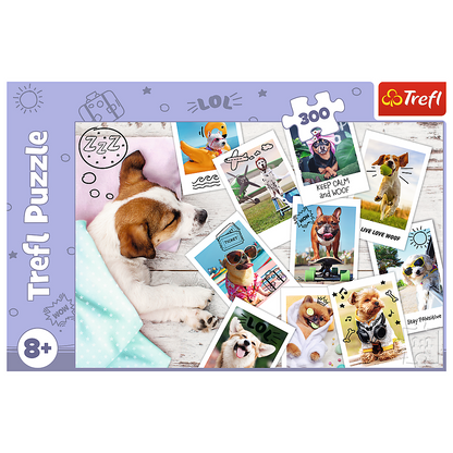 Puzzle 300 dílků Fotky z dovolené pejsci – Trefl 23003