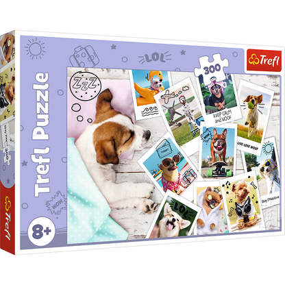 Puzzle 300 dílků Fotky z dovolené pejsci – Trefl 23003