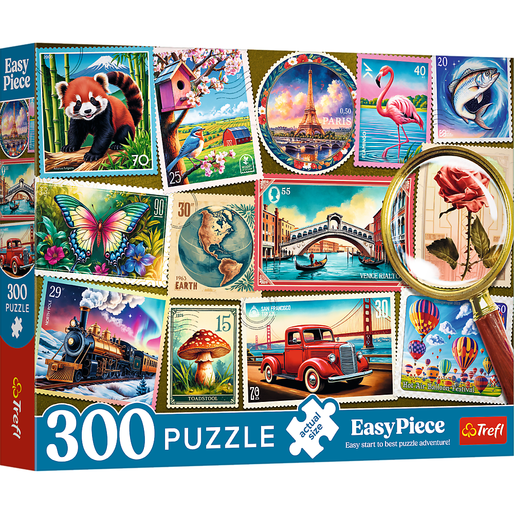 Puzzle 300 dílků poštovní známky velké díly – Trefl
