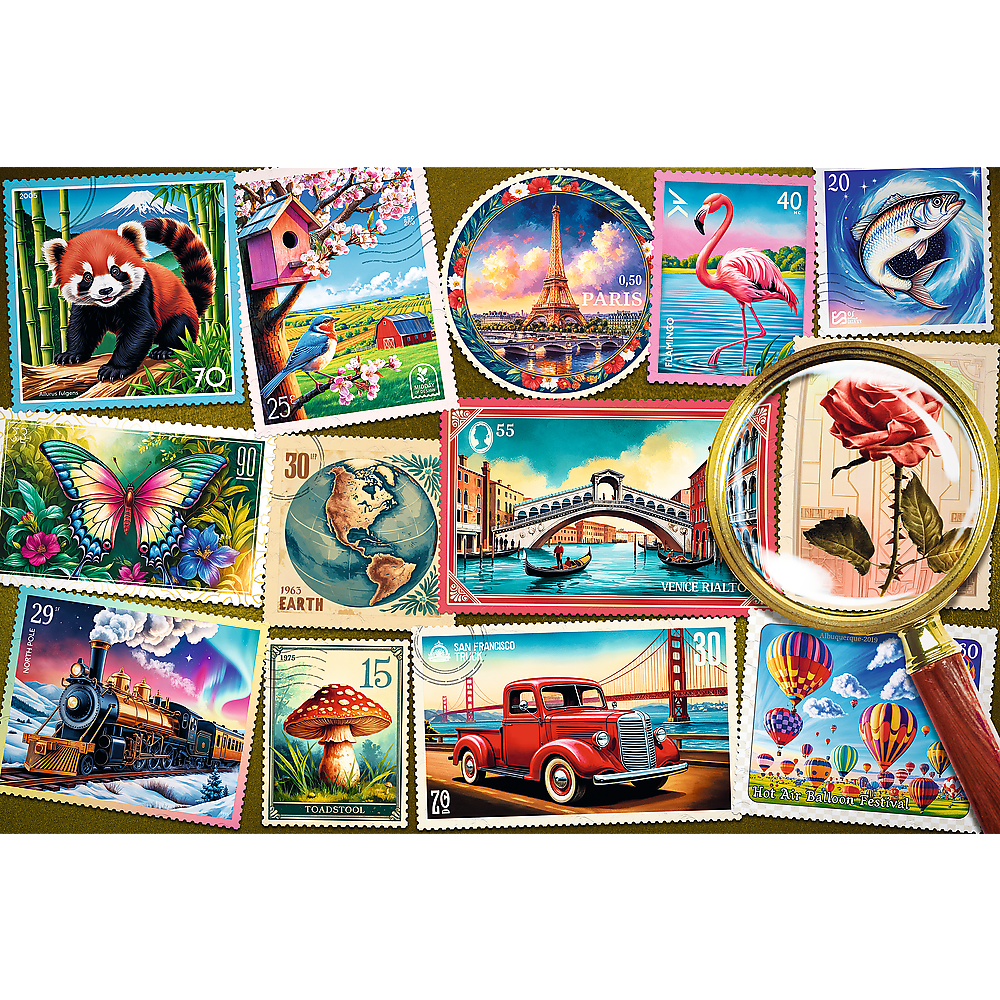 Puzzle 300 dílků poštovní známky velké díly – Trefl