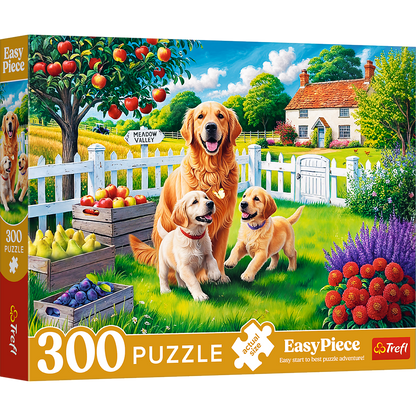 Puzzle 300 dílků velké kousky Pejsci na vsi – Trefl