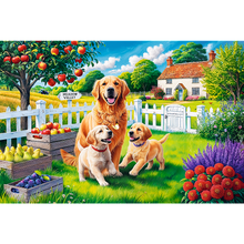 Puzzle 300 dílků velké kousky Pejsci na vsi – Trefl