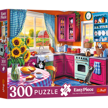 Puzzle 300 dílků velké kousky Ráno v kuchyni FSC Mix 70%