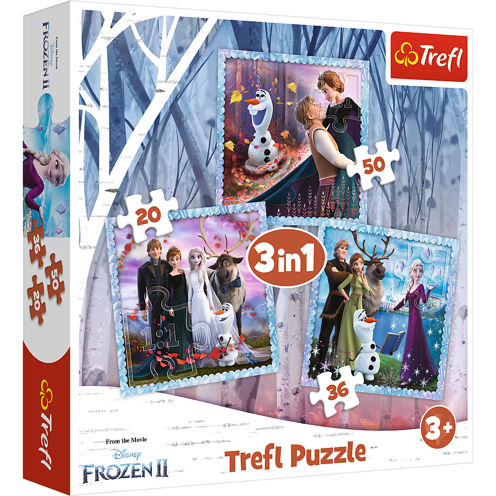 Puzzle 3v1 Ledové království Kouzelný příběh – Trefl 34853