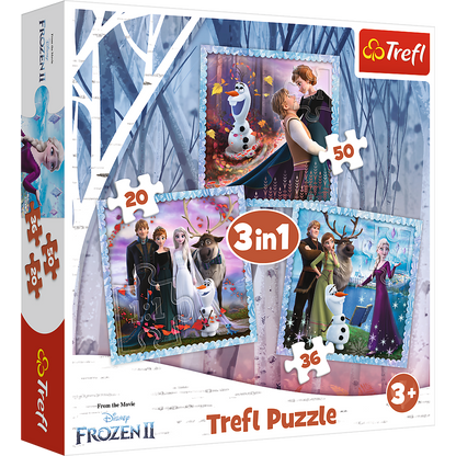 Puzzle 3v1 Ledové království Kouzelný příběh – Trefl 34853
