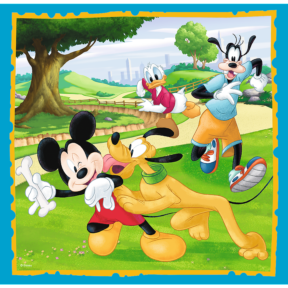 Puzzle 3v1 Mickey Mouse s přáteli 20 36 dílků – Trefl