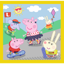 Puzzle 3v1 Veselý den s prasátkem – Peppa Pig Trefl 34849