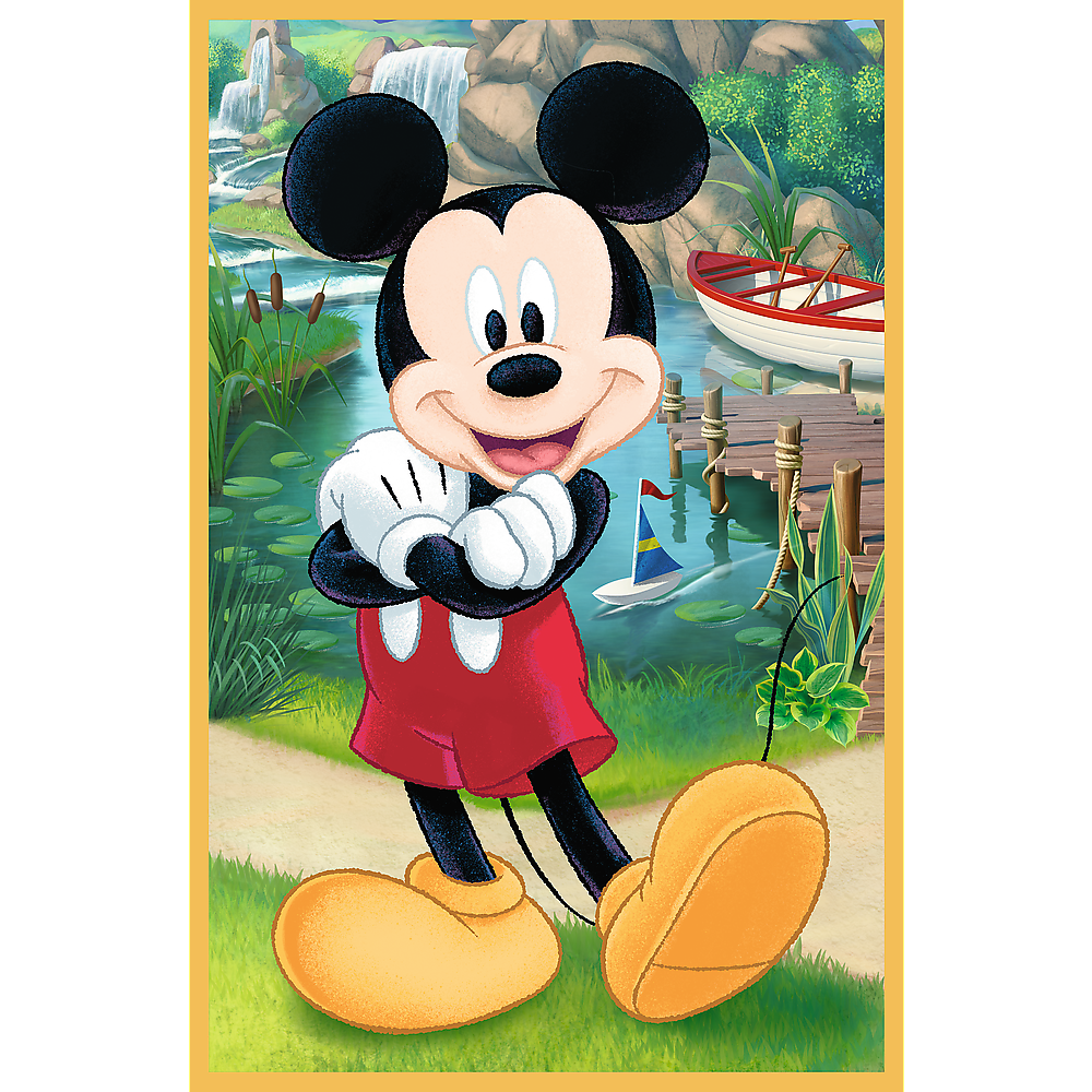 Puzzle 3x50 dílků Myšák Mickey na prázdninách Disney Trefl