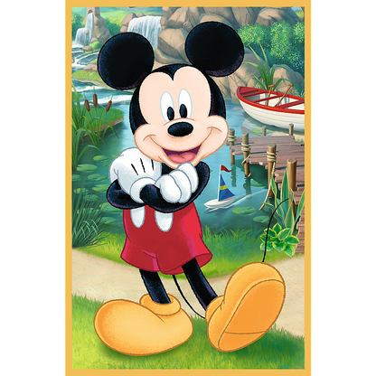 Puzzle 3x50 dílků Myšák Mickey na prázdninách Disney Trefl