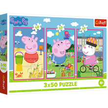 Puzzle 3x50 dílků Síla přátelství Prasátko Peppa – Trefl
