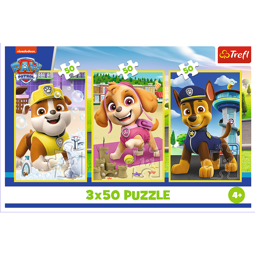 Puzzle 3x50 dílků Tlapková patrola – Trefl 34878
