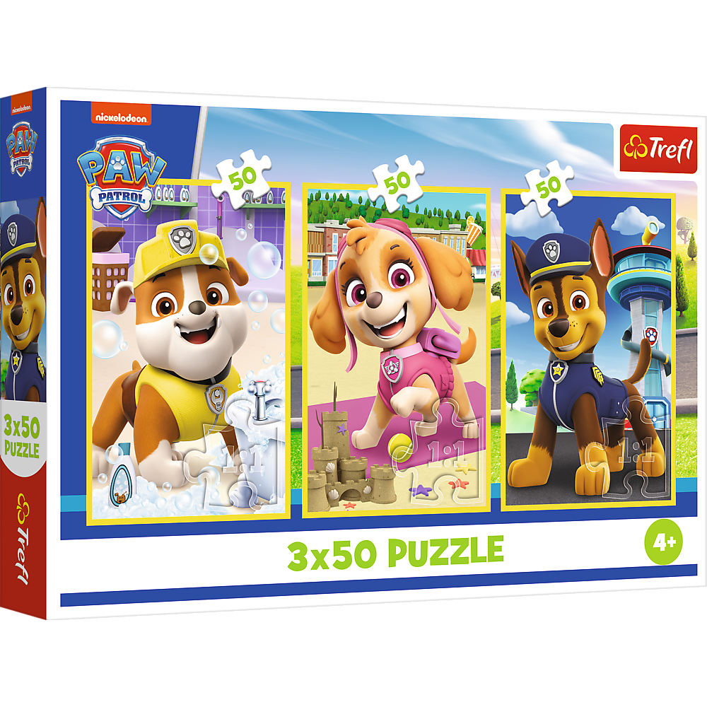 Puzzle 3x50 dílků Tlapková patrola – Trefl 34878