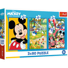 Puzzle 3x80 dílků Mickey Mouse – dětské puzzle | Trefl