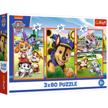 Puzzle 3x80 dílků Tlapková patrola Psi Patrol – Trefl 34886