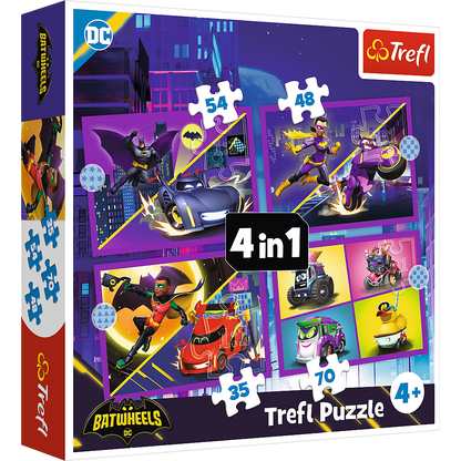 Puzzle 4v1 Batwheels pro děti – Warner Batwheels 34658