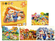 Puzzle 4v1 Čtyři roční období 12 24 dílků pro děti 3+
