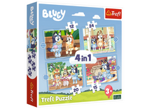 Puzzle 4v1 dětské Bluey a jeho svět 12 24 dílků – Trefl