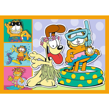 Puzzle 4v1 Garfield miluje lasagne – Trefl