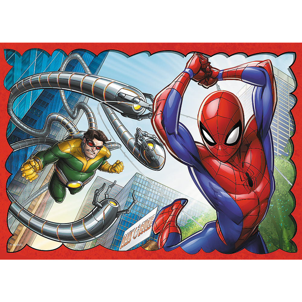 Puzzle 4v1 hrdinský Spider Man 35 70 dílků – Trefl