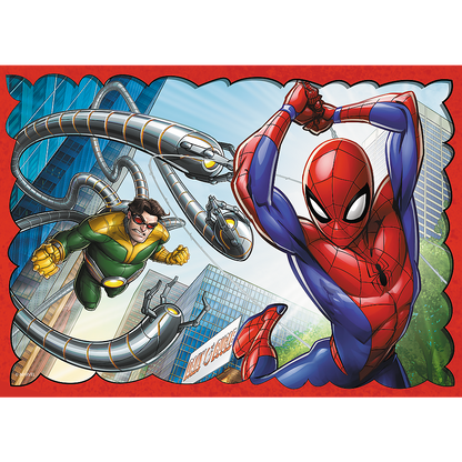 Puzzle 4v1 hrdinský Spider Man 35 70 dílků – Trefl