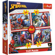 Puzzle 4v1 hrdinský Spider Man 35 70 dílků – Trefl
