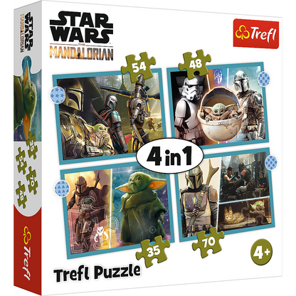 Puzzle 4v1 Mandalorian pro děti 35 70 dílků – Trefl
