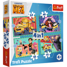 Puzzle 4v1 Mimoňové pro děti 35 70 dílků – Trefl 34648