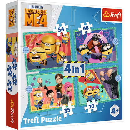 Puzzle 4v1 Mimoňové pro děti 35 70 dílků – Trefl 34648