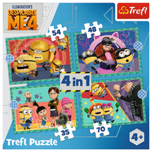 Puzzle 4v1 Mimoňové pro děti 35 70 dílků – Trefl 34648