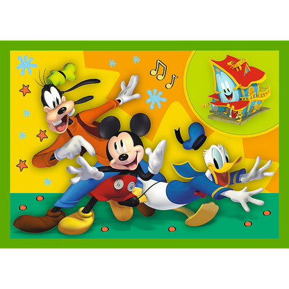 Puzzle 4v1 Myšák Mickey a přátelé 12 24 dílků – Trefl
