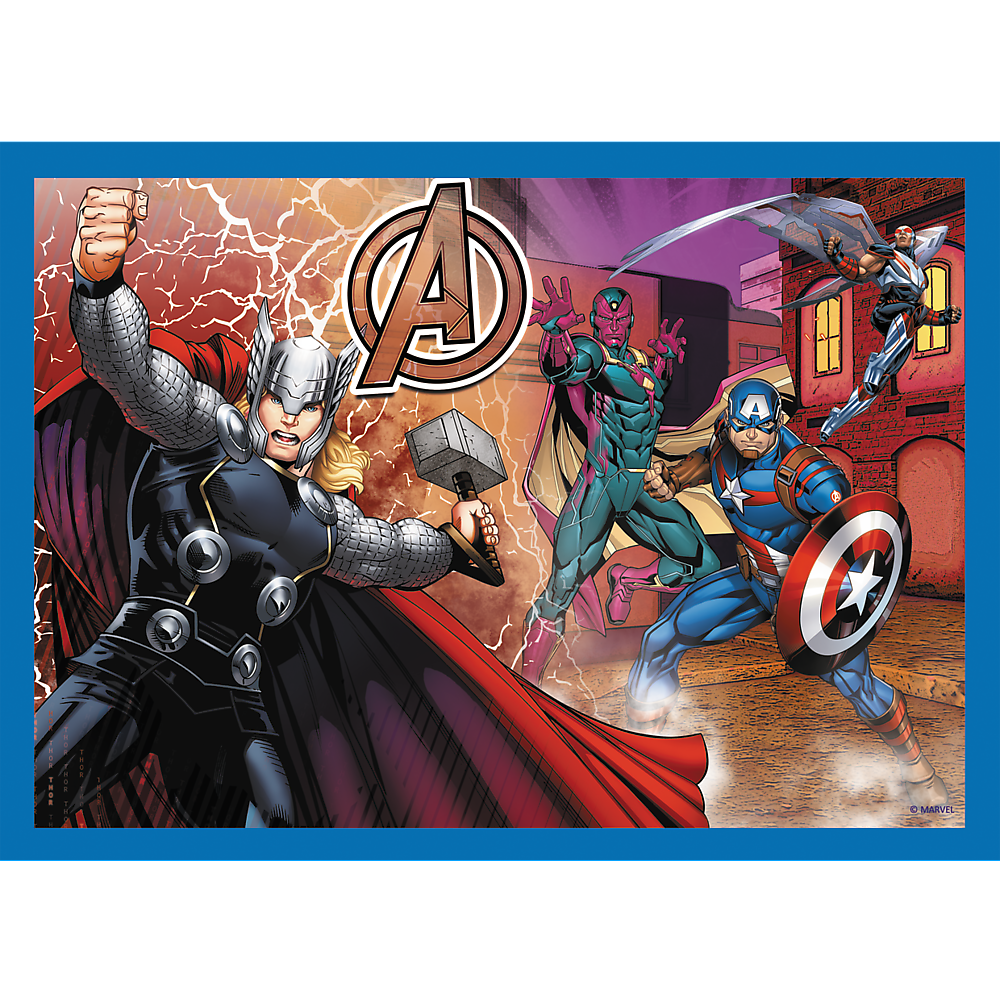 Puzzle 4v1 Odvážní Avengers 35 70 dílků – Trefl